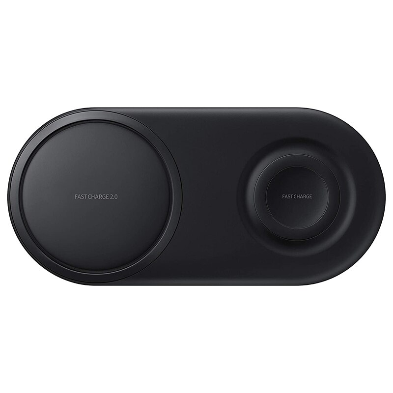 25W 2-in-1 Wireless Charger Duo Pad for Samsung S21 S20 Note20 Ultra S10 Plus Dual Phone Watch Fast Charging Dock Station: Black