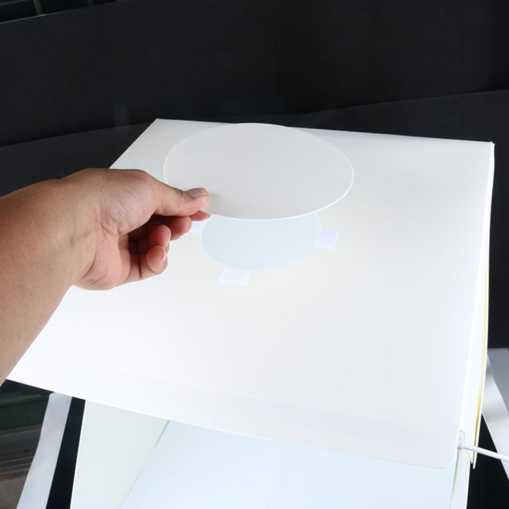 Mini Portable Folding LED Light Diffuser Backdrop Photography Studio Softbox Micro-USB Connection Studio Light Box 5500K