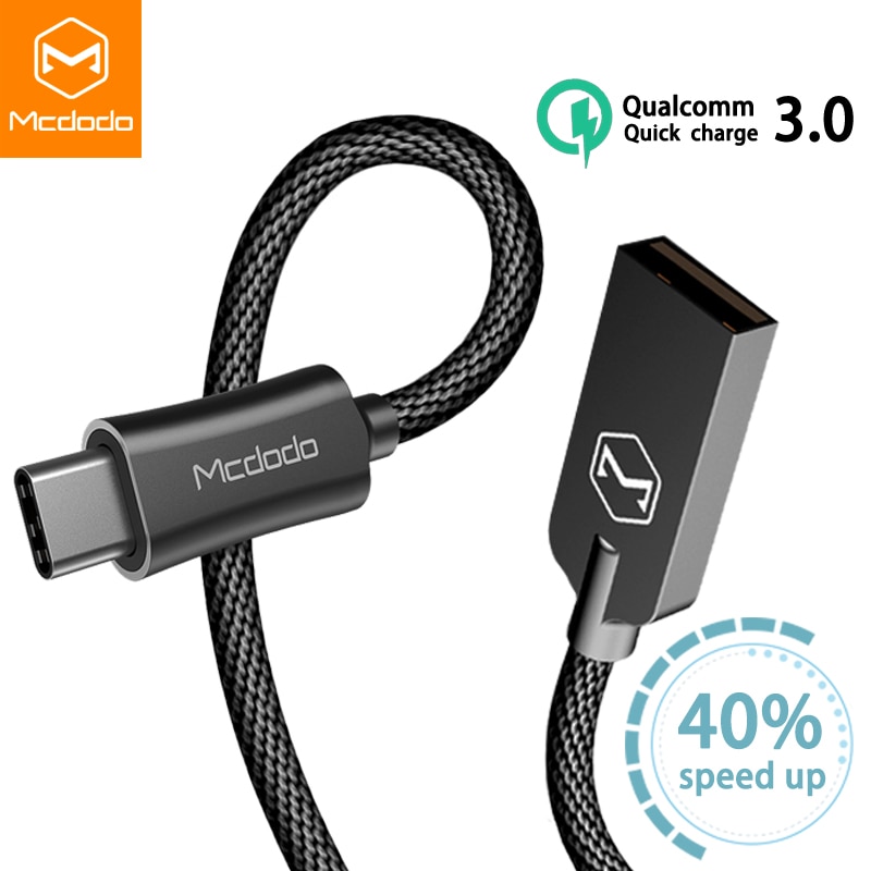 Mcdodo USB Type C Kabel 2A voor Oneplus Huawei Mate 20 Pro USB Kabel QC 3.0 Snel Opladen USB-C Data kabel voor Samsung S9 S8 Plus
