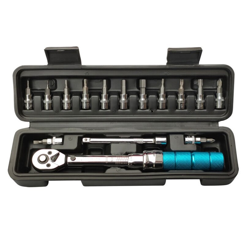 MTB Road Mountain Bicycle Bike Preset Torque Wrench Hex Key Repair Tools Kit Socket Set Bike Repair Spanner