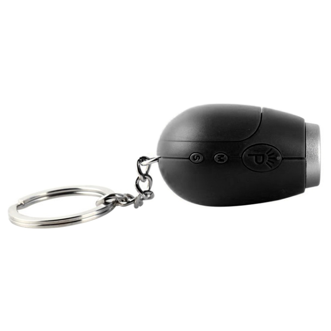 Portable LED Digital Projection Clock With Time Watch Night Light Travel Outdoor Magic Projector Clock: Black Key Chain