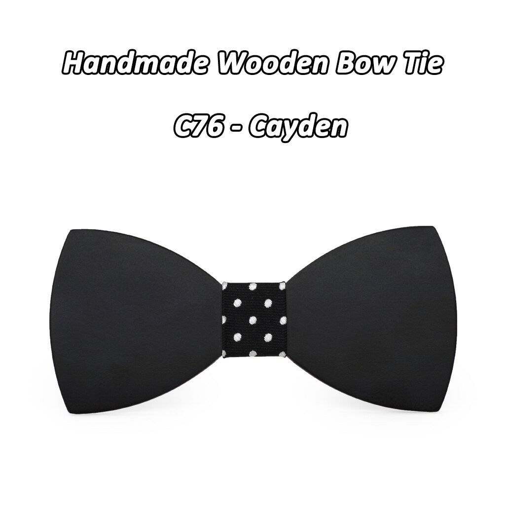 Mahoosive Kinderen Kids Jongens Hout Effen Kleur Wedding Pre Gebonden Clip Kind Nek Strikjes Stropdassen C71-C76 COMBO: C76 - Cayden