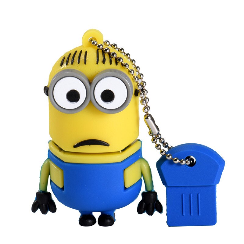 SHANDIAN Funny mini usb flash drive cute Yellow people 4GB 8GB 16GB 32GB 64GB 128GB pen drive memory flash drive Exempt postage: 64GB / B