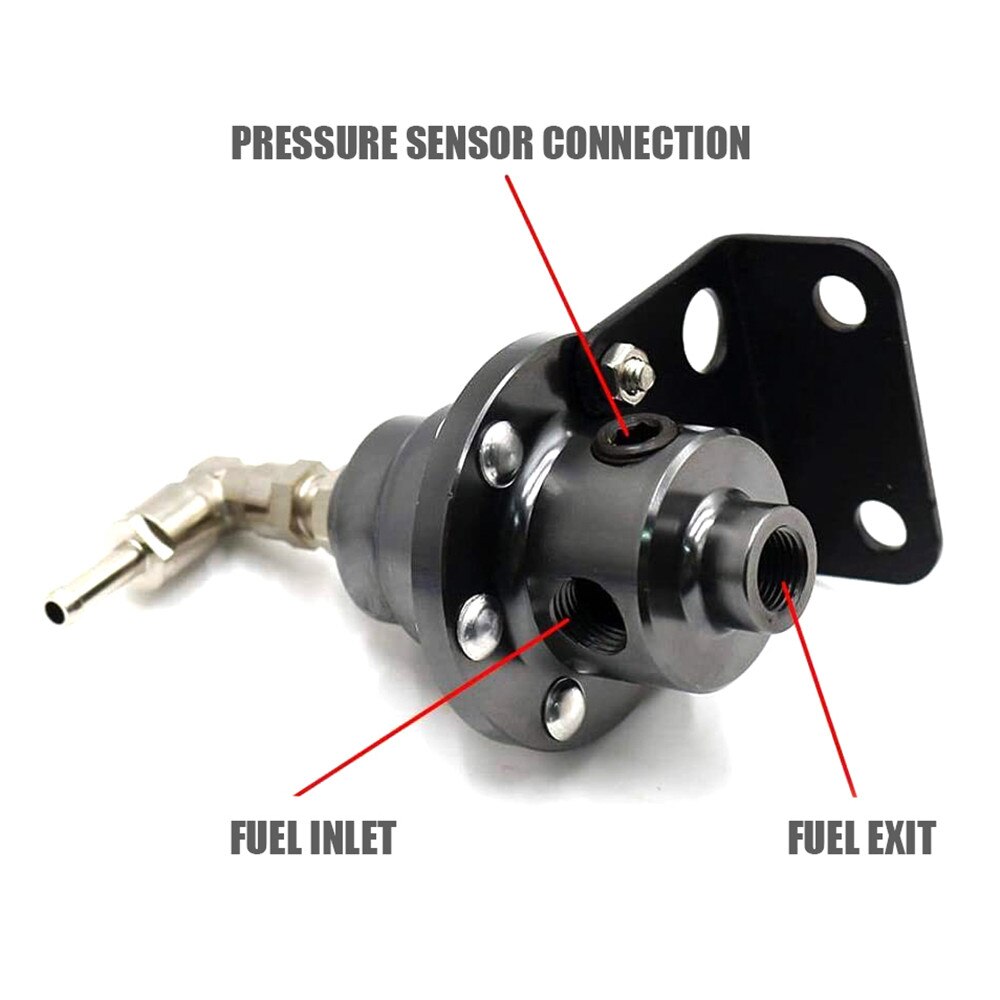 Regolatore di pressione del carburante regolabile universale tipo Tomei con manometro originale e istruzioni consegna rapida