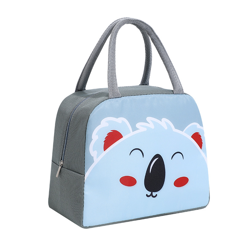 Bolsa de almuerzo de dibujos animados, lonchera térmica portátil, bolsa de suministros de picnic, tipo de biberón para niñas y niños: Rojo