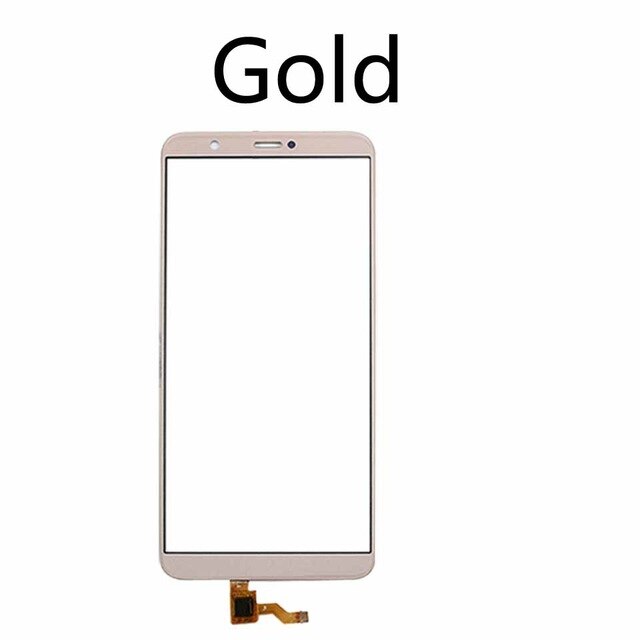 Panneau avant en verre pour Huawei P Smart FIG-LX1 FIG-L21 FIG-L22 écran tactile numériseur capteur lentille panneau pièce de remplacement (pas d'affichage à cristaux liquides): Gold