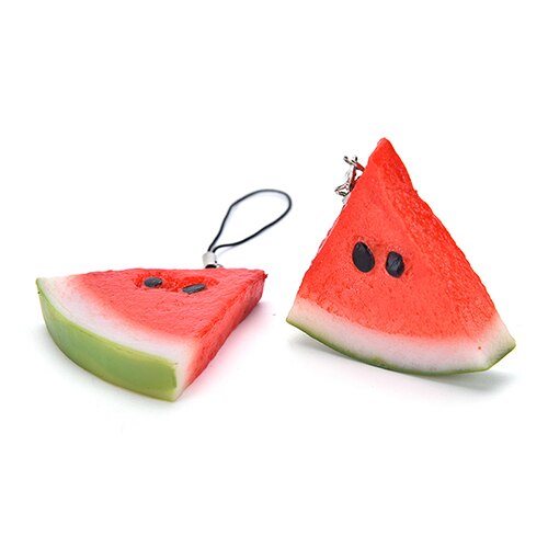 Kawaii Leuke Hanger Charms Sleutelhangers Sleutelhangers Jetting 1Pc Simulatie Fruit Watermeloen Telefoon Strap Diy