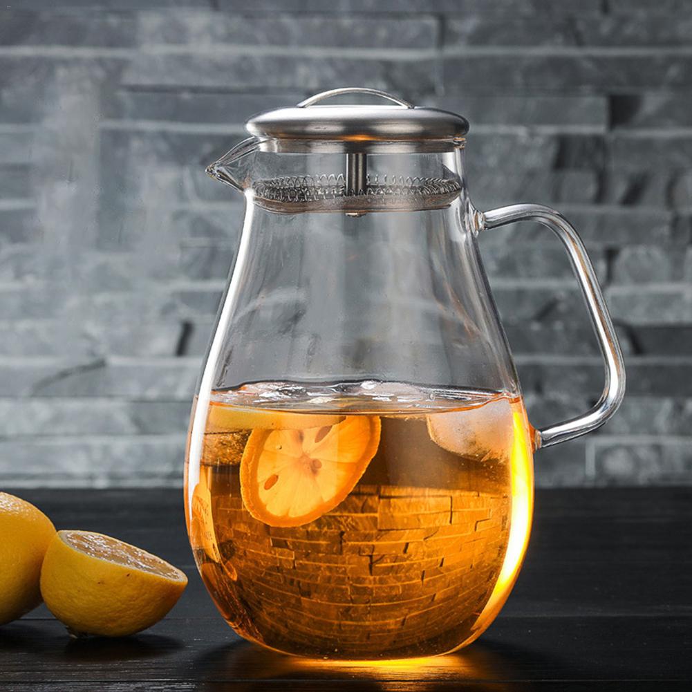 1900ml-350ml Heat Resistant Glass Teapot Flower Tea Set Kettle Coffee Tea Pot Drinkware Set Stainless Steel Strainer Teapot