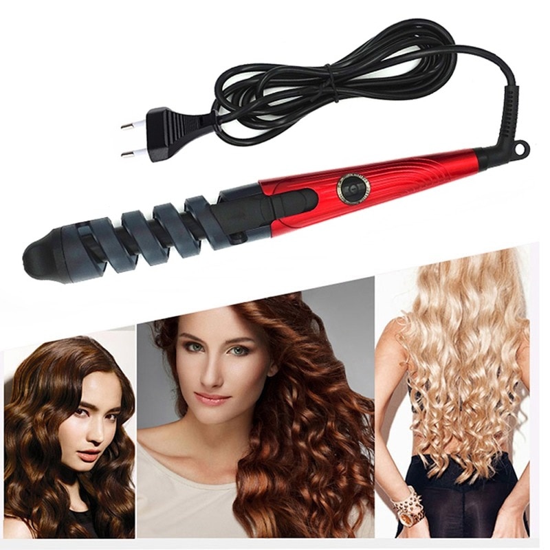 Haar Curler Rolle Magie Spiral- Eisstockschießen Eisen Schnelle Heizung Eisstockschießen Zauberstab Elektrische Haar Styler Profi Styling Werkzeug