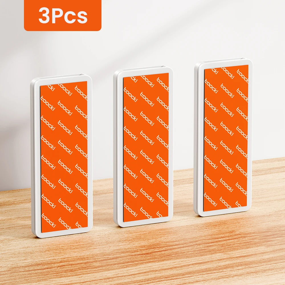 Toocki 1/3 Pcs Power Strip Holder Wall-hanging Plug Punch-Free Fixer Socket Mount Self-Adhesive Cable Wire Organizer For Office: Yellow