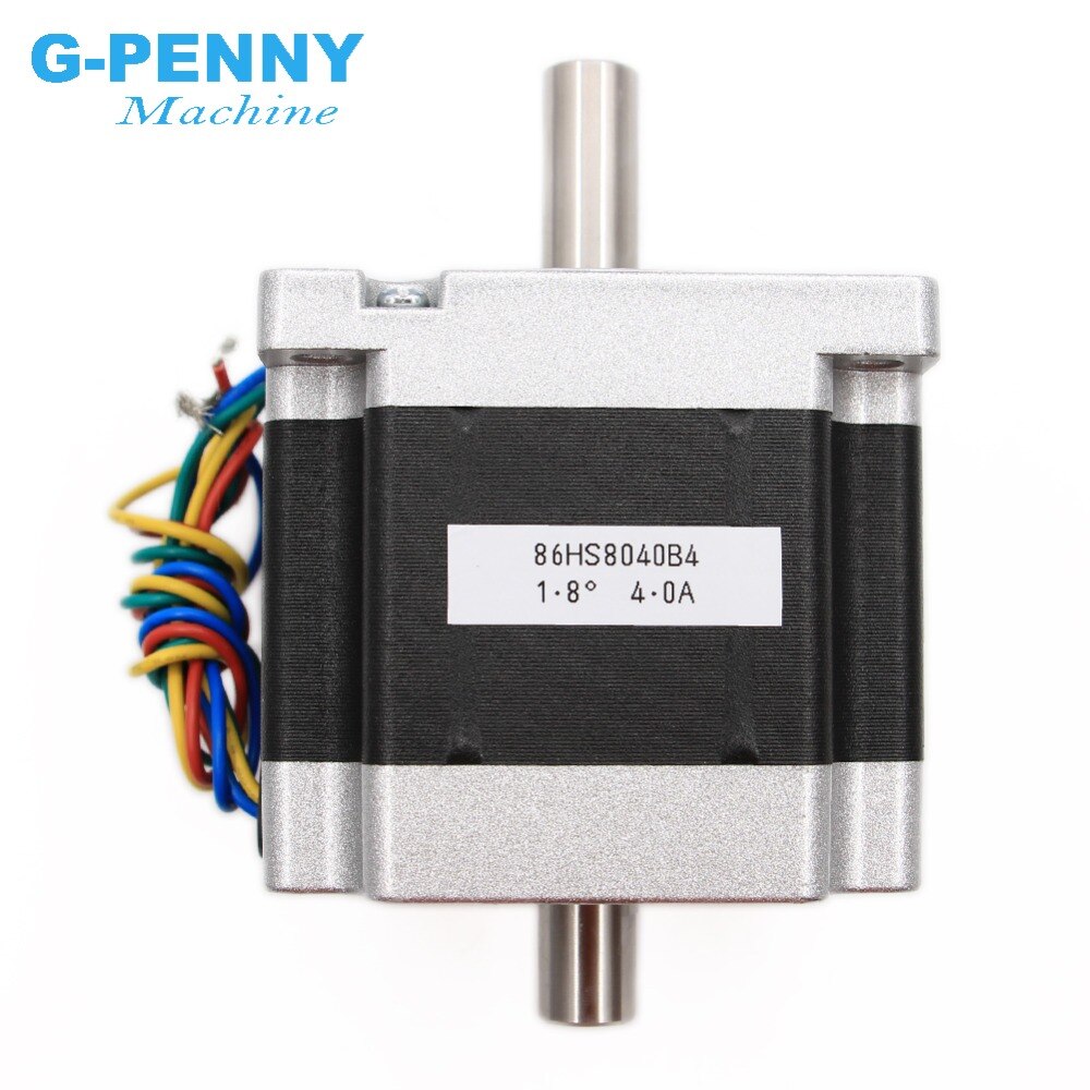 NEMA 34 CNC stepper motor 86x80mm 4.0A dual shaft Nema34 stepping motor For CNC wood working machine