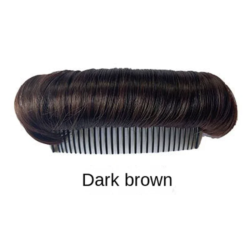 Bladerdeeg Haar Hoofd Kussen Synthetische Pad Onzichtbare Pluizige Haren Pad Clip Bol Bol Het Volume Hair Base Vrouwen Haaraccessoires: Ivoor