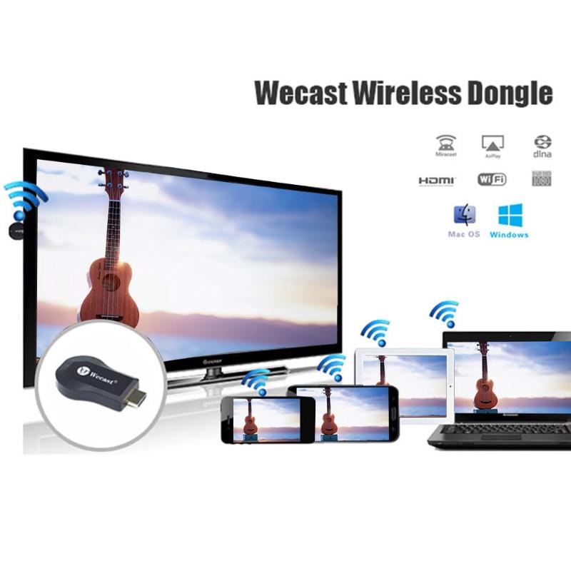 WECAST C2+ Mini WiFi Display HDMI Full HD 1080P TV Stick Miracast DLNA Display Receiver Dongle Adapter For HDTV Laptop Projector