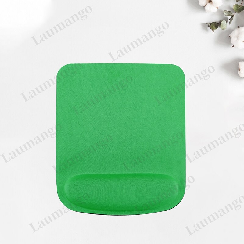 Orange Mouse Pad With Wrist Rest Mice Pad Laptop Notebook Mause Thicken Computer Office Mousepad Gaming Keyboard Soft Desk Pads: green / 2piece