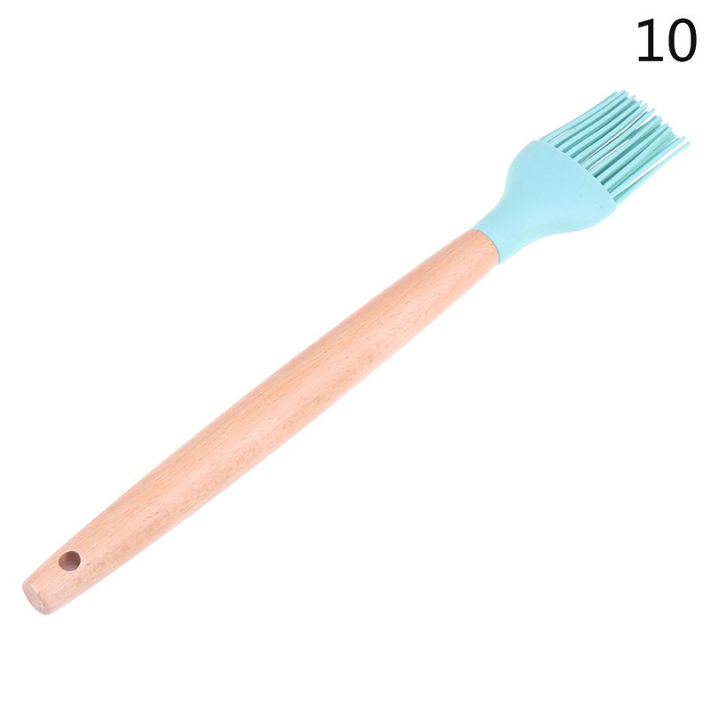 Silicone Wood Turner Soup Spoon Spatula Brush Scraper Pasta Server Egg Beater Kitchen Cooking Tools Kitchenware: N10