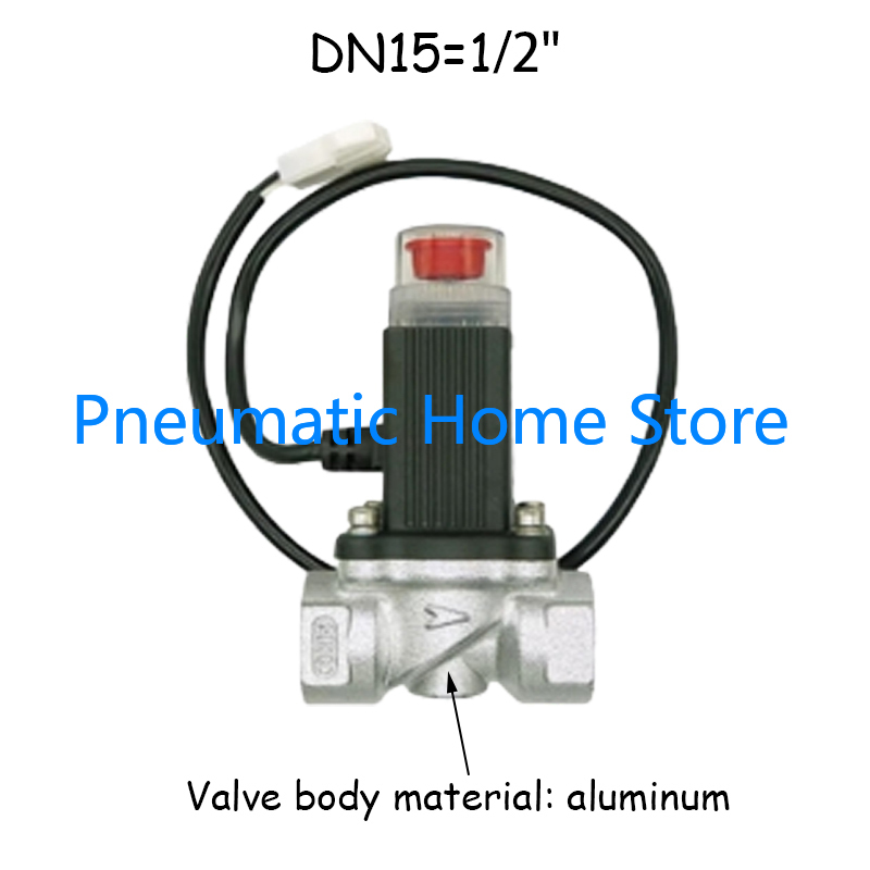 LPG Natural Gas Emergency Shut Off Solenoid Valve DC9V-12V 1/2" 3/4" 1" Kitchen & Household Valve: Transparent
