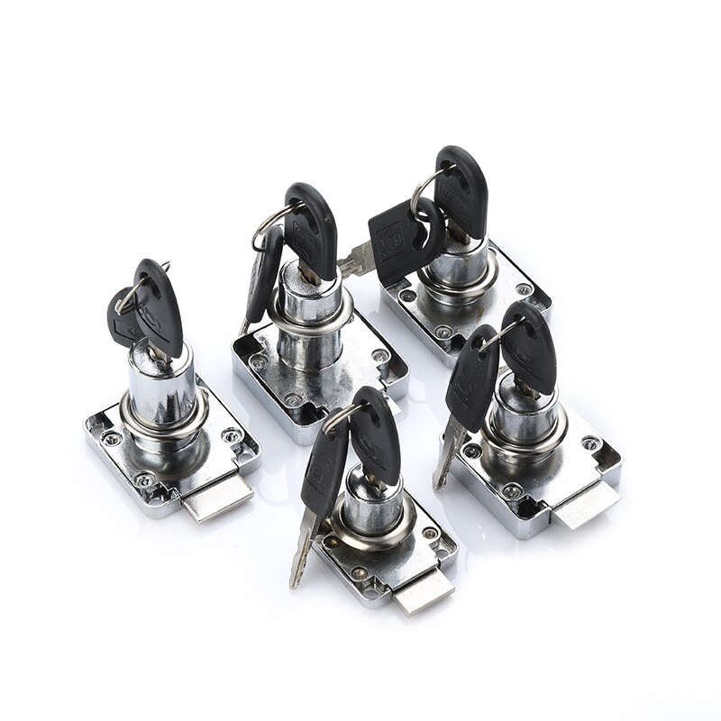 High-grade Desk Drawer Lock Wardrobe Locks Cabinet Locks Furniture Cam with 2 Keys Rolled Steel Mailbox Office Letter Box DIY