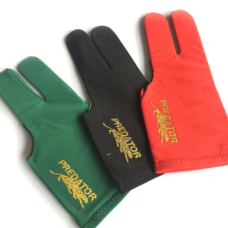 30 unids/lote billar inglés guantes de Taco de tela alta elástica de tres dedos guantes accesorios de billar