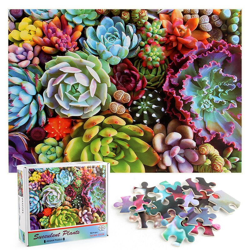 Succulent Plants Puzzle 1000 Pieces Jigsaw Puzzle for Adults Kids