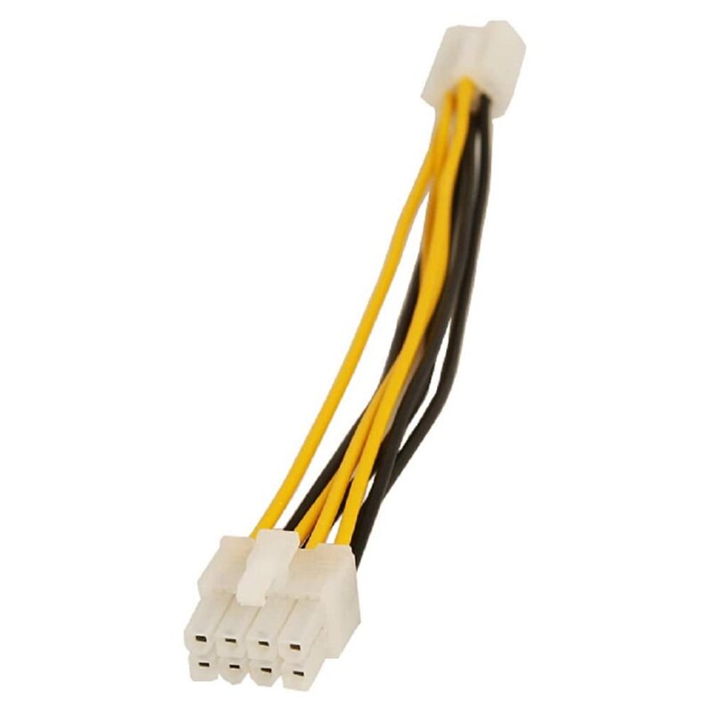 10Pcs 4 Pin Male to 8 Pin Female CPU Power Converter Cable Lead Adapter 4Pin to 8Pin Computer Connector Extension Cable