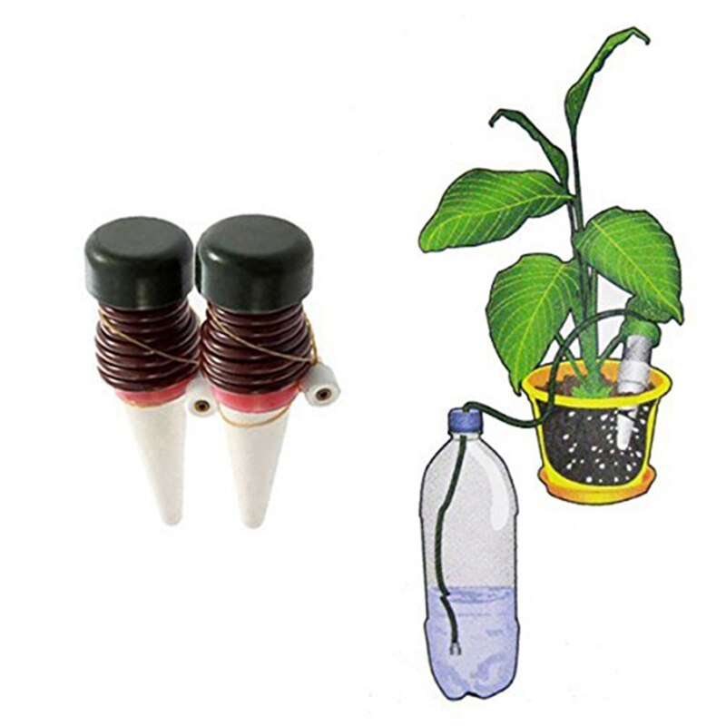 8- pack inomhus automatisk droppbevattning bevattningssystem för växtvattnare keramiska sonder sprinkler krukväxt spikes self w