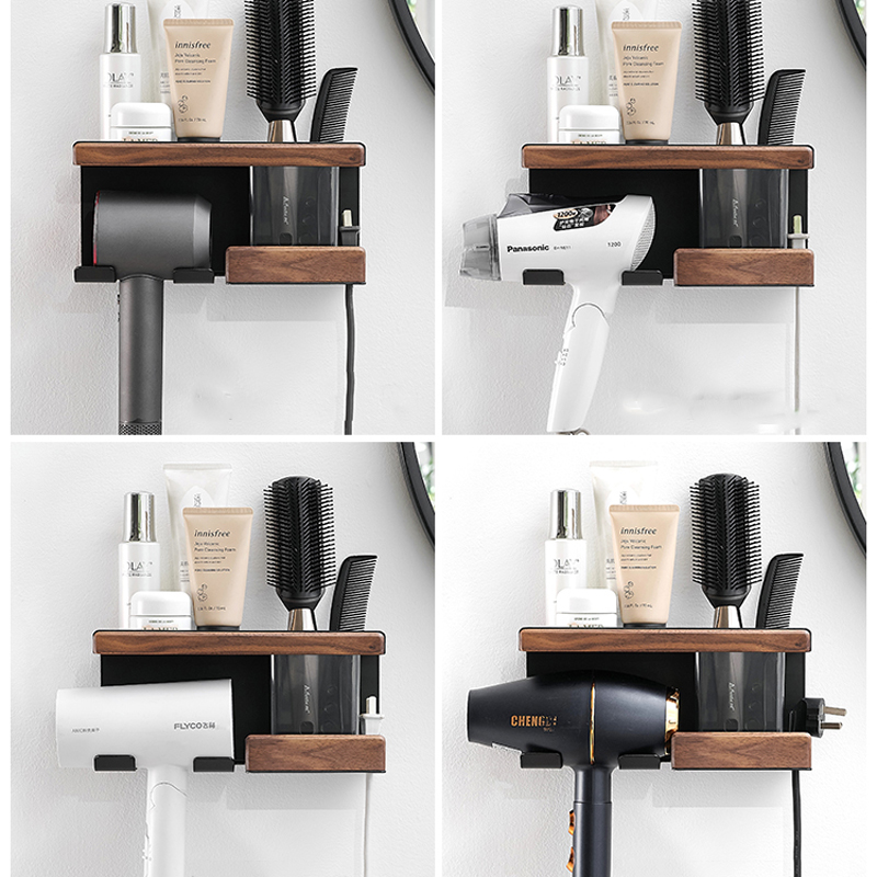 Hair Dryer Holder Bathroom Dryer Cradle Wall Mounted Hairdryer Organizer Hair Dry Cradle Hair Dryer Stand Bathroom Accessories