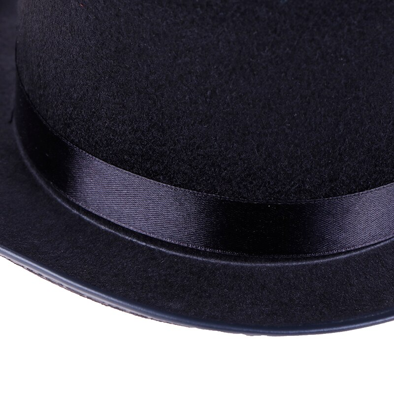 1Pc Men Black Top Hat Jazz hat Magician Costume Gentleman hat Tuxedo Mat Hatter Wedding Christmas Party Formal S/L