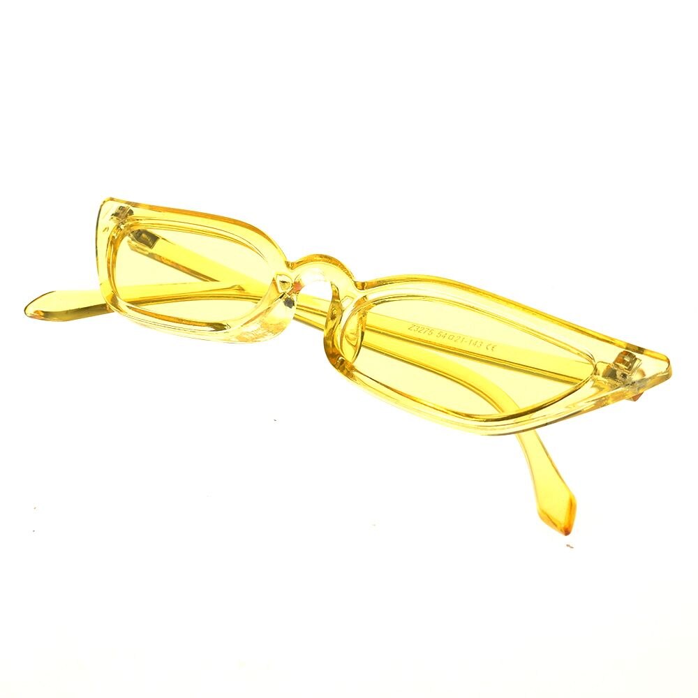 Women Cat Eye Sunglasses Small Vintage Eyewear Glasses Shades Uv400 Sunglass Eyewear: yellow