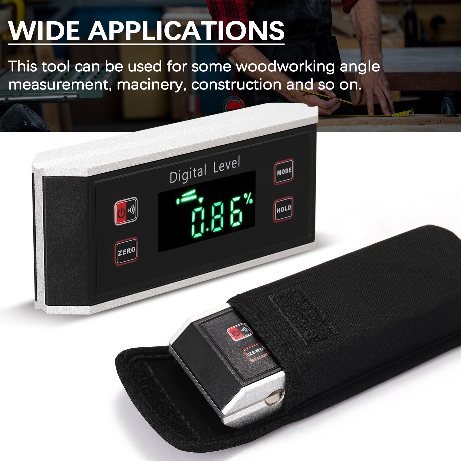 Portable IP54 Waterproof Dustproof Level High Precisions Angle Finder Digital Protractor Inclinometer Digital Level LCD Display