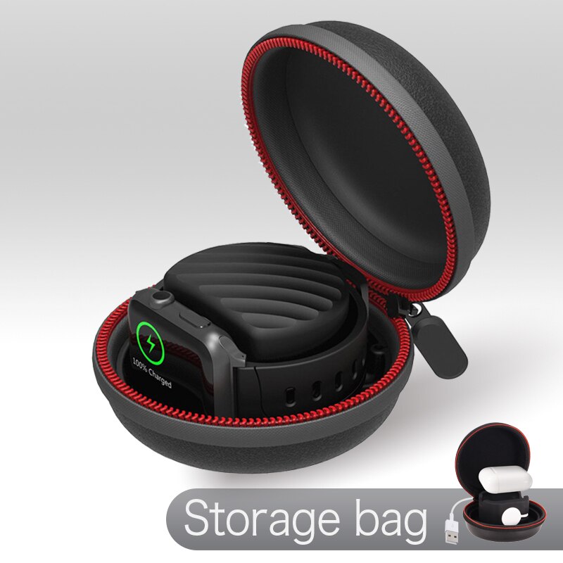 Voor Apple Horloge Serie 6 5 4 3 40-44Mm Beschermende Pouch Cover Draagbare Oplader Houder Cases Opslag horloge Dozen Rits Horloge Zak