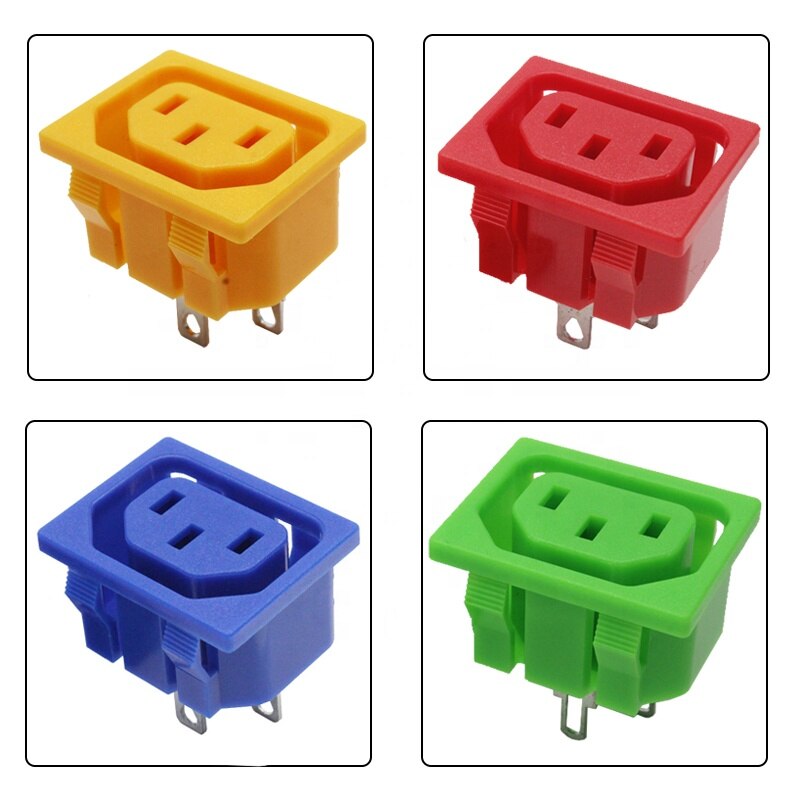 snap in type iec 320 power c13 female connector socket 250V 10A