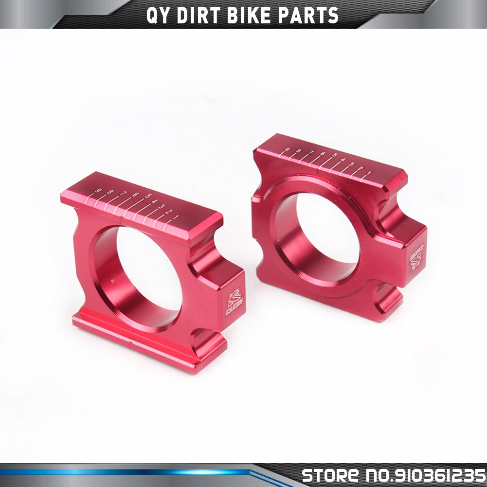 CNC Aluminum Rear Chain Adjuster Axle blocks for CR125/250R CRF250R/250X 450R/450X Dirt bike Motortcycle Motocross