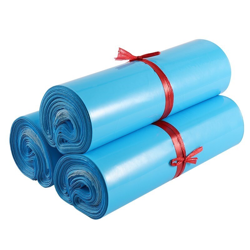 Bolsa de mensajería azul para documentos, bolsas de embalaje internacional, para envíos de mensajería, 10 unids/lote