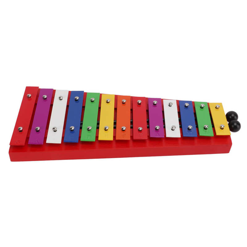Colorful Xylophone Aluminum Birch 13 Tones Xylophone Glockenspiel for Creating Music Percussion Musical Instruments