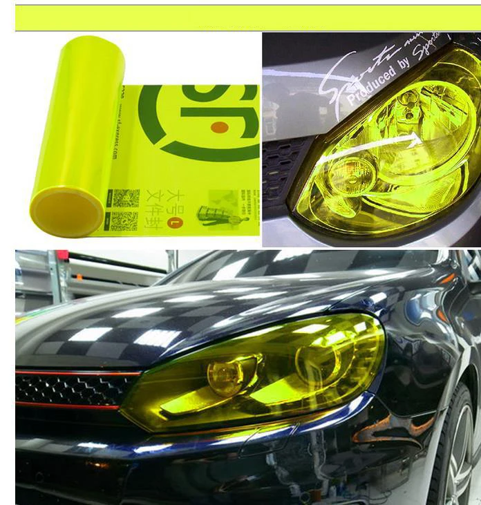 Car Headlight Taillight Protective Film Tint Vinyl Film Auto Lamp Film Sticker Sheet Color-Changing Smoke Matt Rear Fog Stickers: green