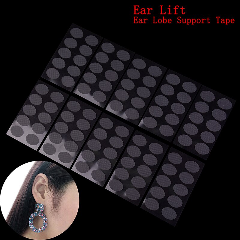 Parches invisibles para levantar la oreja, 60/100 parches para aliviar la tensión de los pendientes pesados, cinta de soporte para el lóbulo de la oreja