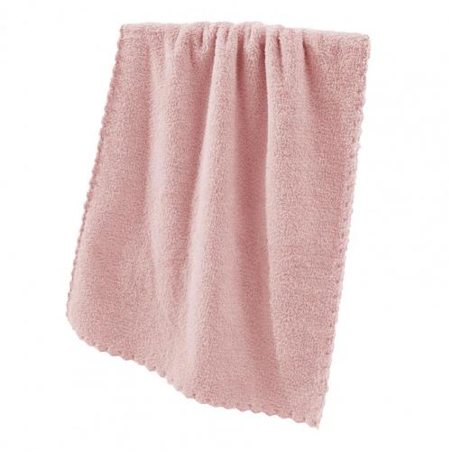 Towel Eco-friendly Anti-deform Polyester Fluffy Face Towel Supplies for Home Anti-fade Merits for Home Bathroom: Pink