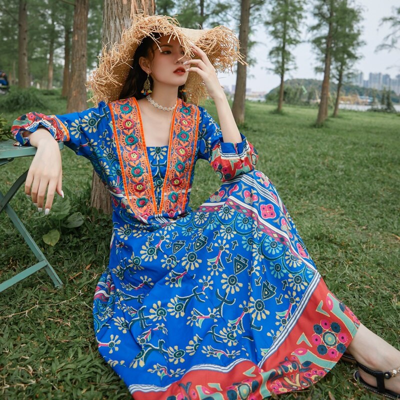 slim fit dress slacks Ruffle Detail Tiered Bohemian Dress for Women Above Ankle Length – Anna-Kaci