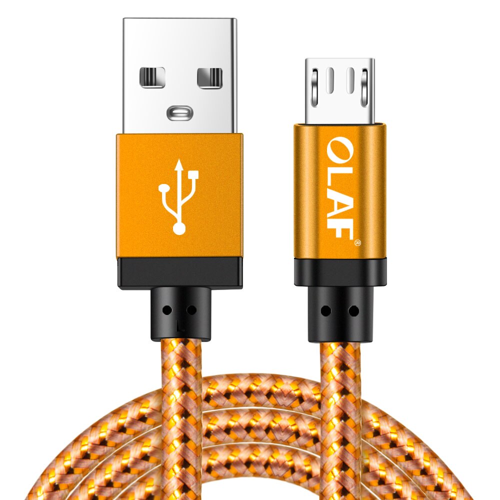 Micro Usb-kabel voor Samsung Galaxy S7 S6 Snel Opladen Mobiele Telefoon Oplader Koord voor Huawei Tablet USB Kabel draad 1M 2M: Yellow / 3M