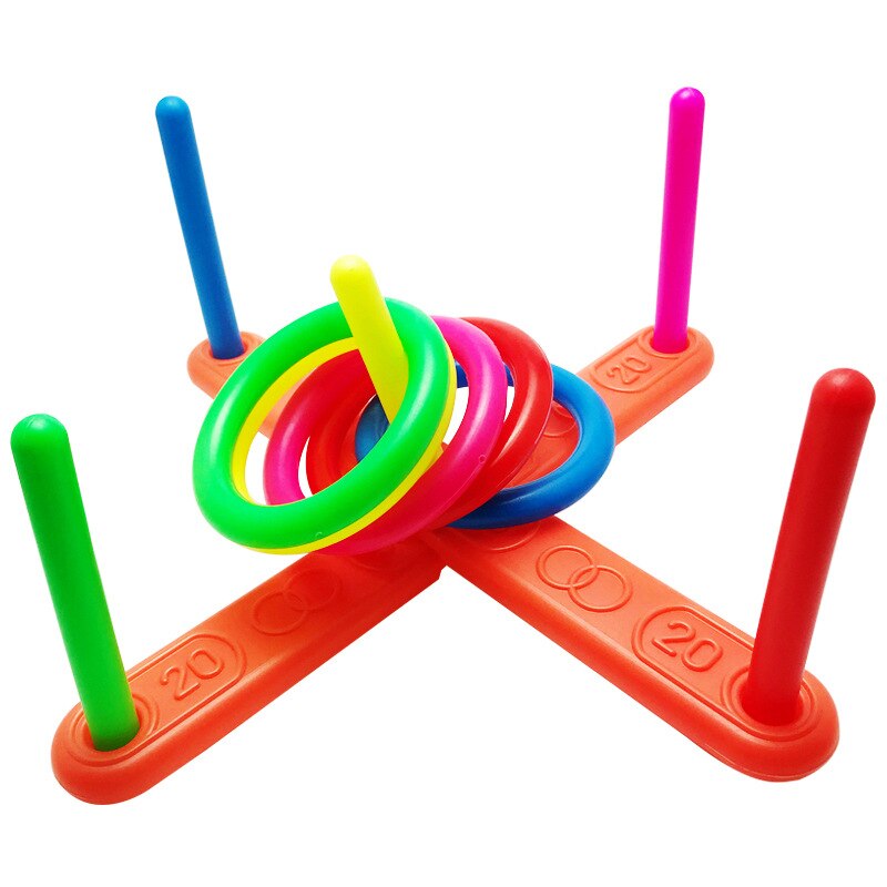 1 ensemble de jouets de Sport de plein air amusants pour enfants, anneau de cerceau en plastique, jeu de jardin, jouet de piscine, jeux Parent-enfant amusants d&#39;intérieur