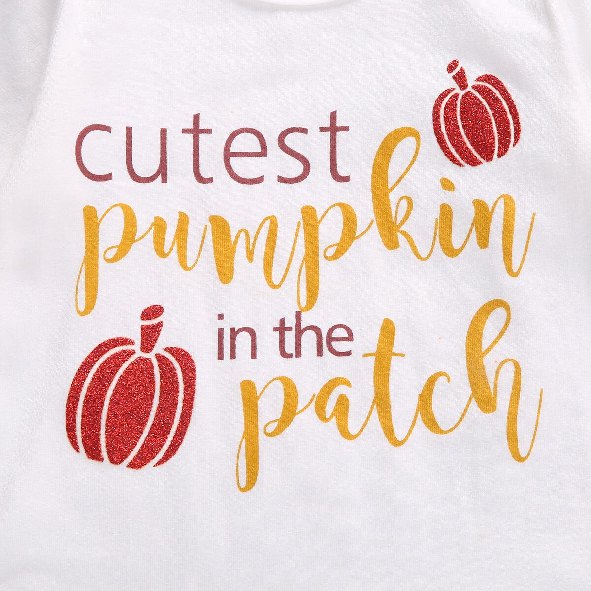 Halloween baby jenter takrenne klær sett gresskar skrive ut lange armer jumpsuits topper bukser pannebånd