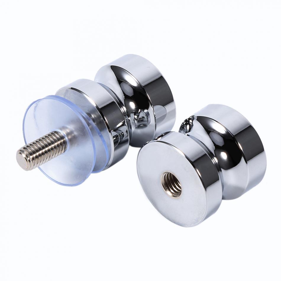 Aluminum Alloy 1.1" Dia Single Glass Door Knob Bathroom Shower Cabinet Handle w/ Screw Bathroom Door Handles For Interior Doors