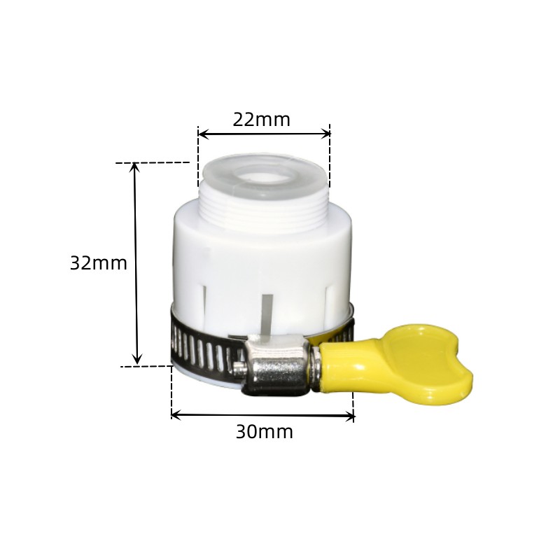 Universal Joint Faucet Garden Adapter 1/2'' Converter with Clamp Kitchen Shower Faucet Bubbler Extenders Water Taps Accessories: Gold