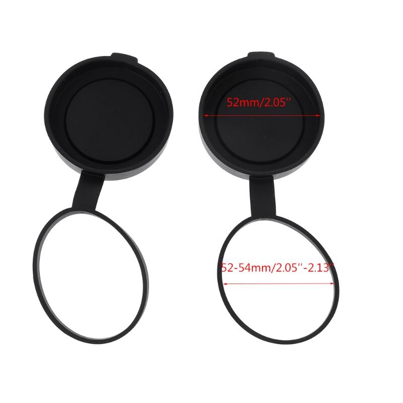 2 pieces Binoculars Protective Rubber Objective Lens Cap 42mm for Telescope with Outer Diameter 52-54mm C7AD