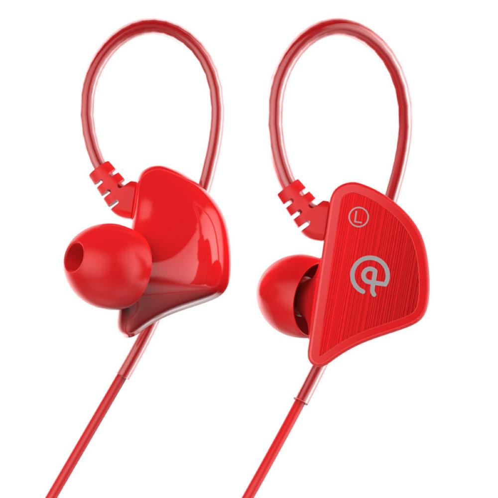 Q3 4-Core Bluetooth Oortelefoon Draadloze Koptelefoon Stereo Oordopjes Sport Oortelefoon Bluetooth Oordopjes Hifi Bass Handsfree Met mic: Rood