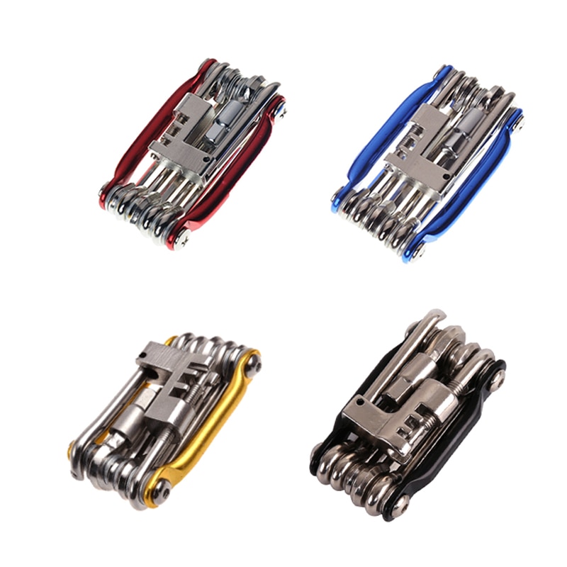 Bicycle Bike Tools Repairing Set 15 In 1 Bike Repair Tool Kit Wrench Screwdriver Chain Carbon steel bicycle Multifunction Tool