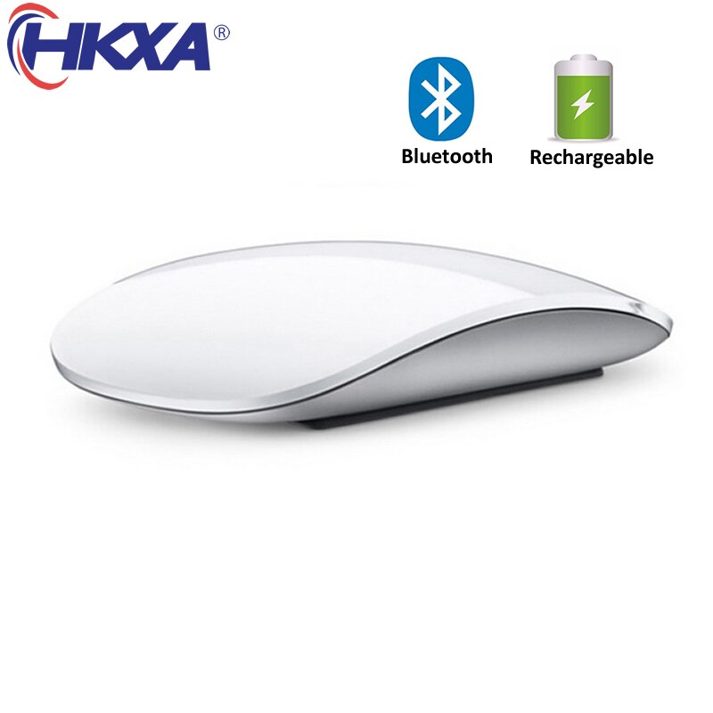 Hkxa Bluetooth 5.0 Draadloze Muis Oplaadbare Stille Multi Arc Touch Muizen Ultradunne Magic Mouse Voor Laptop Ipad Mac pc Macbook