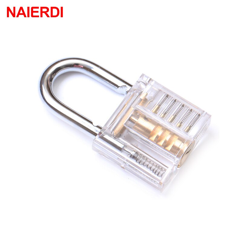 Naierdi Transparante Sloten Pick Zichtbaar Cutaway Mini Praktijk View Hangslot Hasps Training Vaardigheid Voor Slotenmaker Meubels Hardware