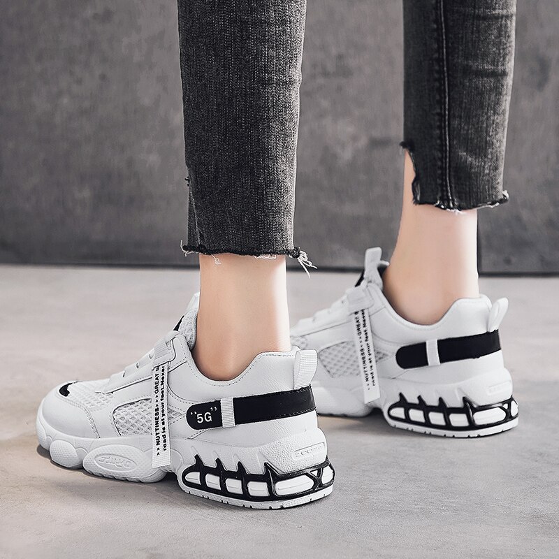 Nowe damskie buty do tenisa 2020 koszyk kobieta siłownia buty sportowe stabilność oddychająca siatka gruba podeszwa trenerzy kobiety buty tenisowe tanie