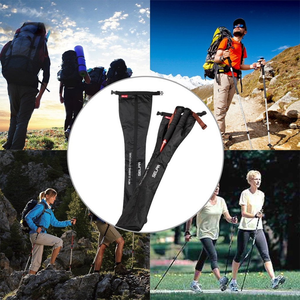 Outdoor Hiking Stick Carry Bag Waterproof Trekking Storage Case Walking Pole Bag 73x17cm Protect Sticks From Scratching